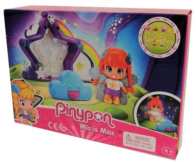 Famosa Pinypon Mix is Max Magische Stern Tür mit leuchtender Wolke und Spielfigu