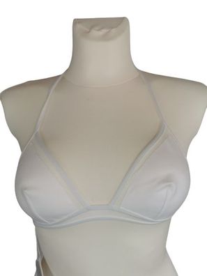 La Perla Neckholder Bikini Oberteil, mattweiss, Gr. 36