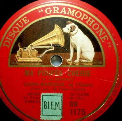 VANNI-MARCOUX "Plaisier D´Amour / La Poupée Chérie" Disque Gramophone" 78rpm 12"