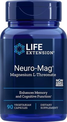 Life Extension, Neuro-Mag, Magnesium-L-Threonat, 2000mg, 90 Veg. Kapseln