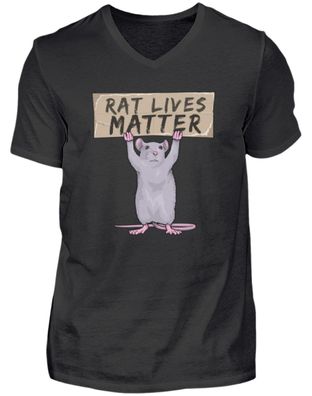RAT LIVES MATTER - Herren V-Neck Shirt