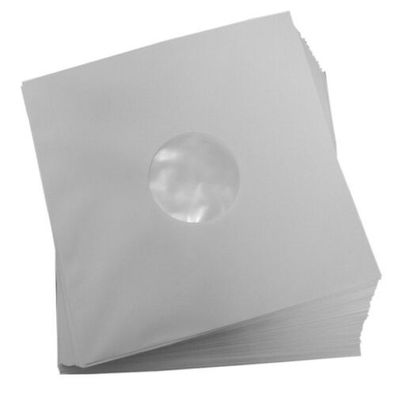 25cm 10inch Innenhüllen Papier gefüttert weiss antistatisch 25 Stück