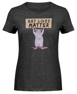 RAT LIVES MATTER - Damen Melange Shirt