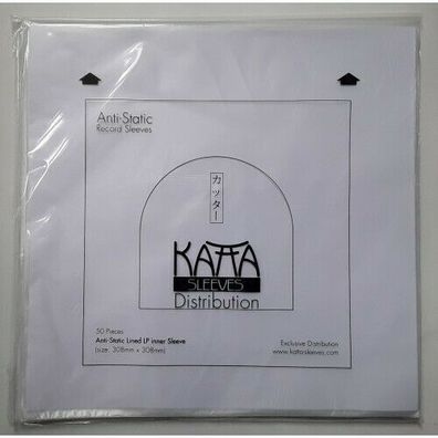 Katta Sleeves Innenhülle Lined LP 12" mit PFEIL 308x308mm 50 Stück Made in JAPAN