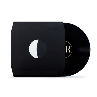 100 LP Innenhüllen Schutzhüllen schwarz 80gr gefüttert mit Mittelloch + Eckschnitt