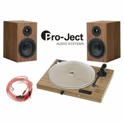 Pro-Ject Plattenspieler Juke Box S2 Stereo-Set Walnuss inkl. Speaker Box 5 S2
