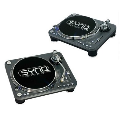 Synq X-TRM1 DJ Plattenspieler Doppelpack Bundle 2 Stück Direct Drive Motor