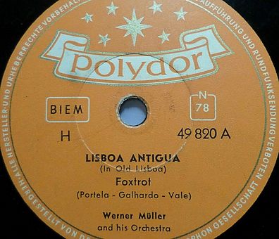 WERNER MÜLLER & His Orchestra "Lisboa Antigua (In Old Lisboa) / Vieni, Vieni"