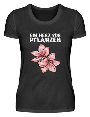 EIN HERZ FÜR Pflanzen - Damen Basic T-Shirt-GRK6WM6L