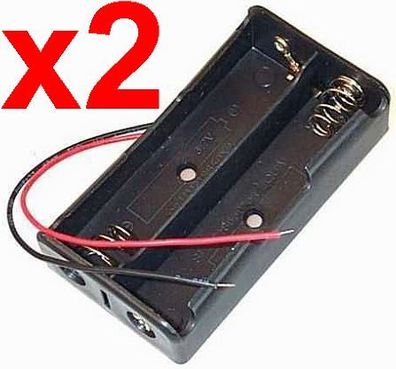2x Akku accu Batterie battery Netzteil Halterung halter Batteriehalter 18650 Zellen