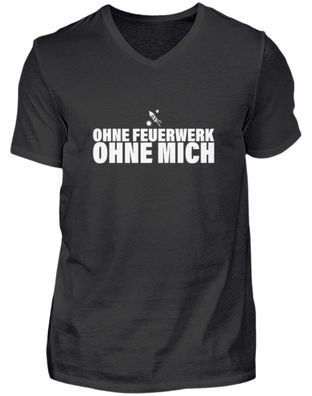 OHNE Feuerwerk OHNE MICH - Herren V-Neck Shirt
