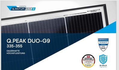 Solarmodul Hanwha Q-Cells Duo G9 390 neu