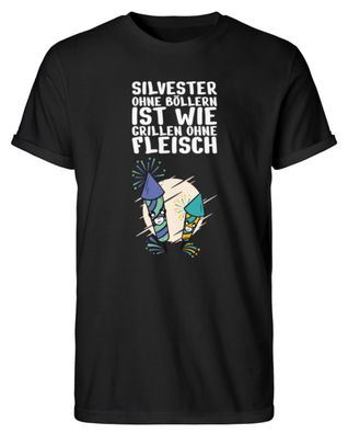 Silvester OHNE Böllern IST - Herren RollUp Shirt