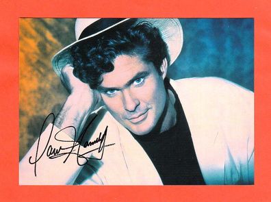 David Hasselhoff - Sänger und Schauspieler (Knight Rider und Baywatch) Autogrammkart