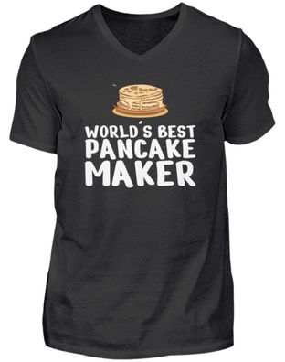 WORLD'S BEST Pancake MAKER - Herren V-Neck Shirt