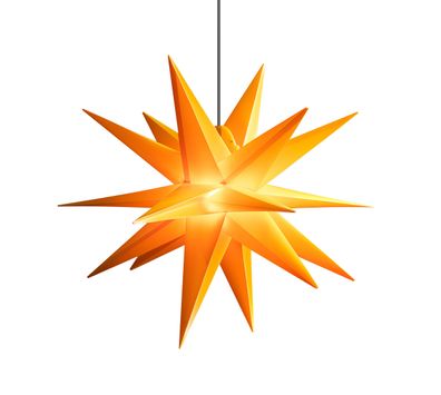 LED Weihnachtsstern gelb 55cm 3D Außenstern inkl. Leuchtmittel mit Timer Stern