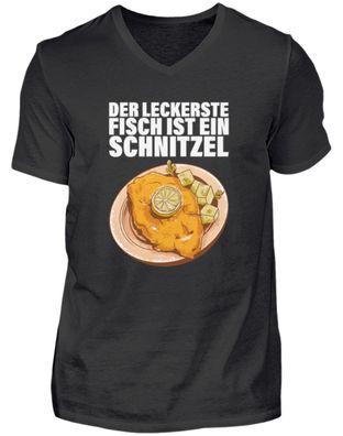 DER Legkerste FISCH IST EIN Schnitzel - Herren V-Neck Shirt