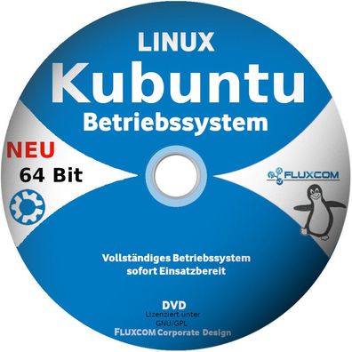 Kubuntu 21.10 64 Bit DVD komplettes Linux Betriebssystem