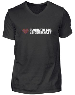 Floristin AUS Leidenschaft - Herren V-Neck Shirt