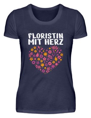 Floristin MIT HERZ - Damen Premiumshirt