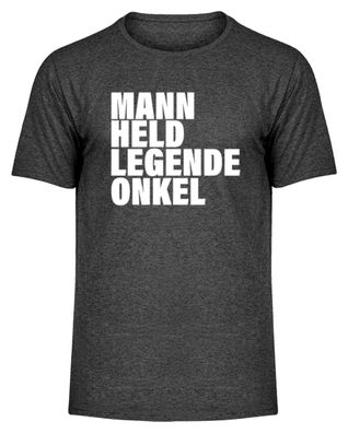 MANN HELD Legende ONKEL - Herren Melange Shirt-3HT0WYFT