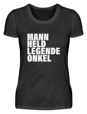 MANN HELD Legende ONKEL - Damen Basic T-Shirt-3HT0WYFT