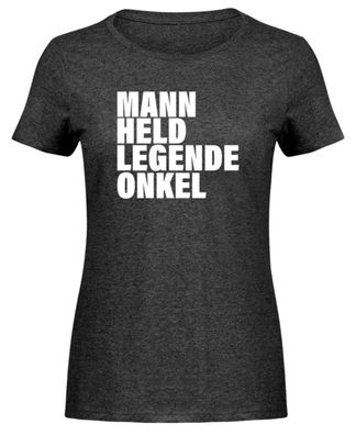 MANN HELD Legende ONKEL - Damen Melange Shirt-3HT0WYFT