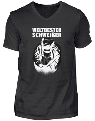 Weltbester SCHWEIßER - Herren V-Neck Shirt