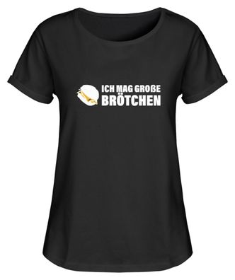 ICH MAG GROßE Brötchen - Women Rollup Shirt-WE1KTY1Z