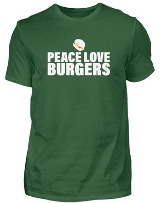 PEACE LOVE Burgers - Herren Shirt