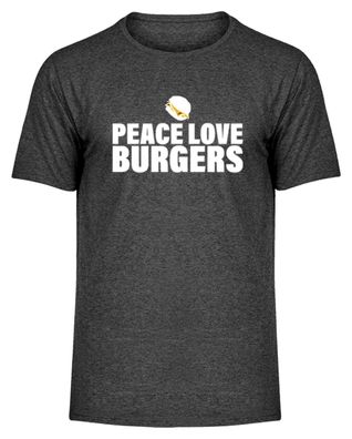 PEACE LOVE Burgers - Herren Melange Shirt