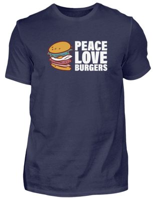PEACE LOVE Burgers - Herren Premium Shirt-IT4EVV7M