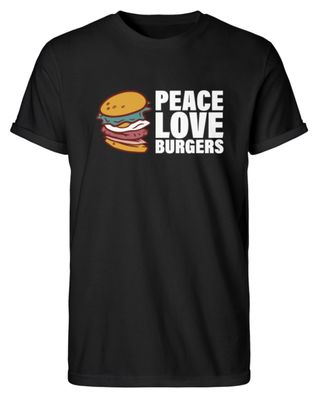 PEACE LOVE Burgers - Men Rollup Shirt-IT4EVV7M