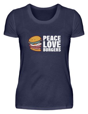 PEACE LOVE Burgers - Damen Premium Shirt-IT4EVV7M