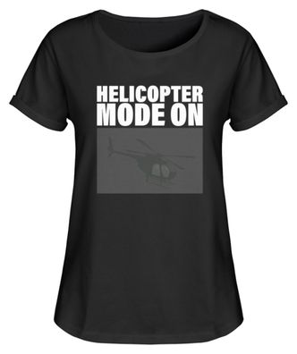 Helicopter MODE ON - Damen RollUp Shirt