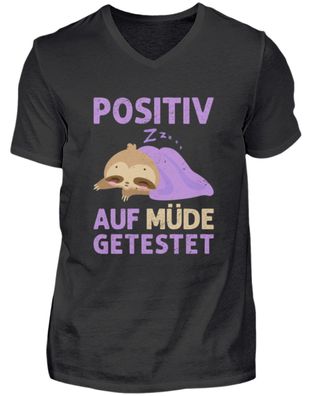 Positiv AUF MÜDE Getestet - Herren V-Neck Shirt