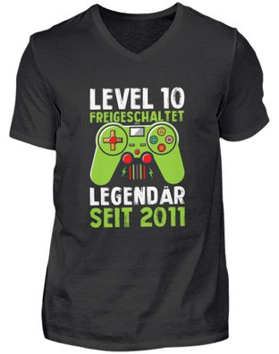 LEVEL 10 unlock Legendär SEIT 2011 - Herren V-Neck Shirt