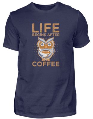 LIFE BEGINS AFTER COFFEE - Herren Premiumshirt