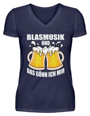 Blasmusik UND DAS GÖNN ICH MIR - V-Neck Damenshirt