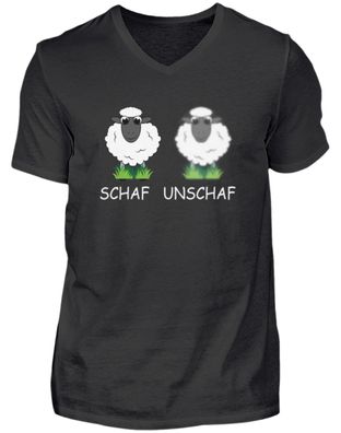 SCHAF Unschaf - Herren V-Neck Shirt