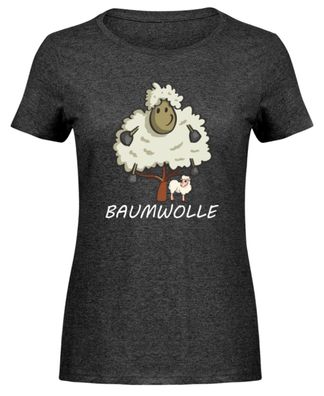 Baumwolle - Damen Melange Shirt