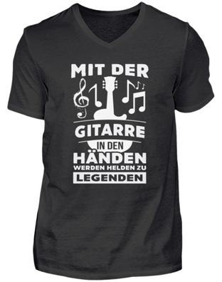 MIT DER Gitarra IN DEN HÄNDEN WERDEN - Herren V-Neck Shirt
