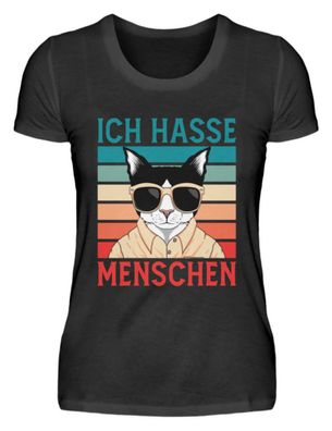 ICH HASSE Menschen - Damen Basic T-Shirt-VRK80GR7