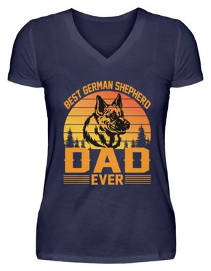 BEST GERMAN Shepherd DAD EVER - V-Neck Damenshirt
