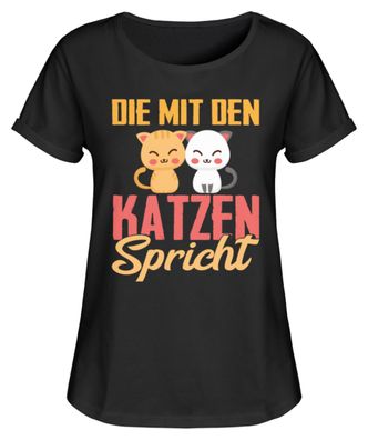 DIE MIT DEN KATZEN Spricht - Women Rollup Shirt-5AOXGBCI