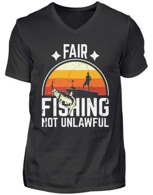 FAIR Fishing NOT Unlawful - Herren V-Neck Shirt