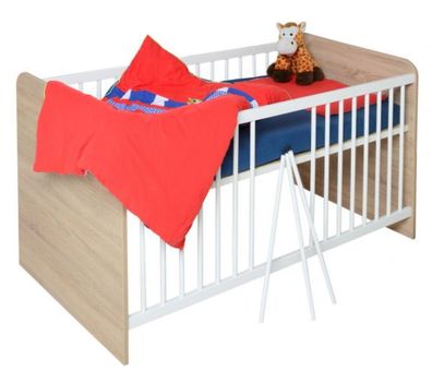 Baby-Bett weiss Kinderbett - (2728)