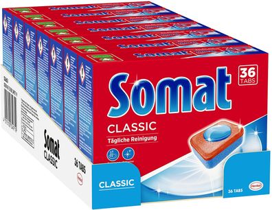 Somat Classic Spülmaschinen Tabs 7x36 Geschirrspül-Tabs Extra-Kraft und Schutz