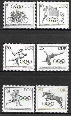 DDR postfrisch Michel-Nummer 1033-1038