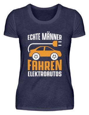 ECHTE MÄNNER FAHREN Elektroautos - Damen Premiumshirt